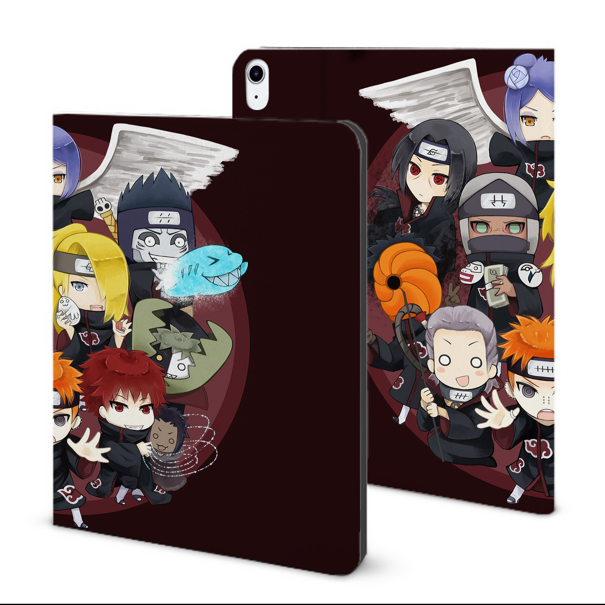 （画像用） NARUTO -ナルト- NARUTO -ナルト- 疾風伝 IPad ケース ブック型 PUレザー TPU 耐衝撃 軽量 薄型 ペン収納なし 全面保護 IPad 各モデル対応